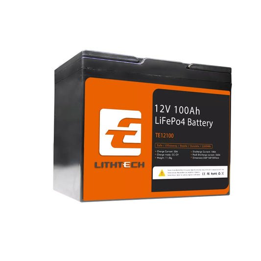 Lithtech LIFePO4 12v 100ah Battery