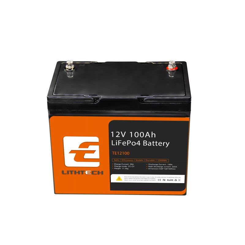 Lithtech LIFePO4 12v 100ah Battery